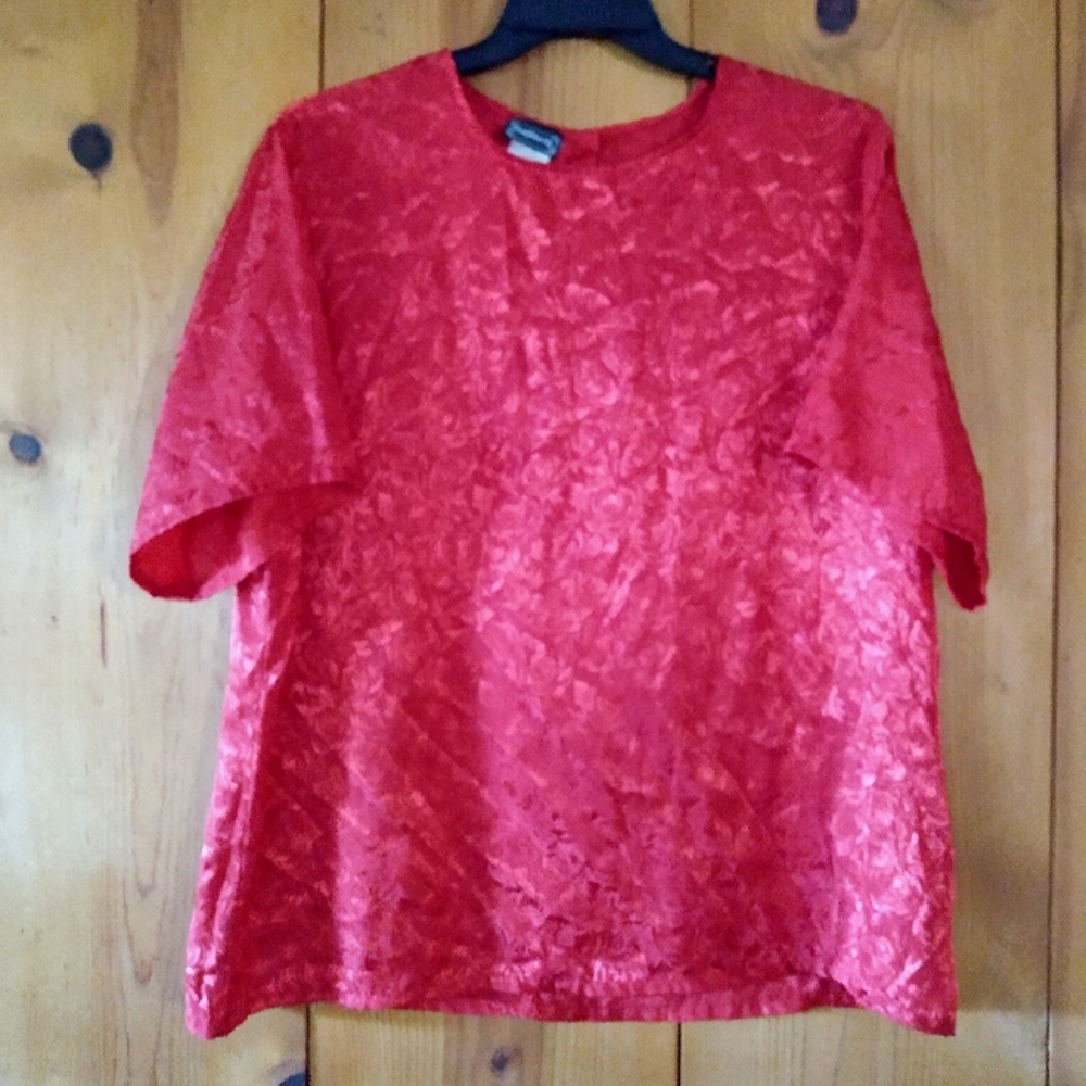 BonWorth Retro Floral Satin Top